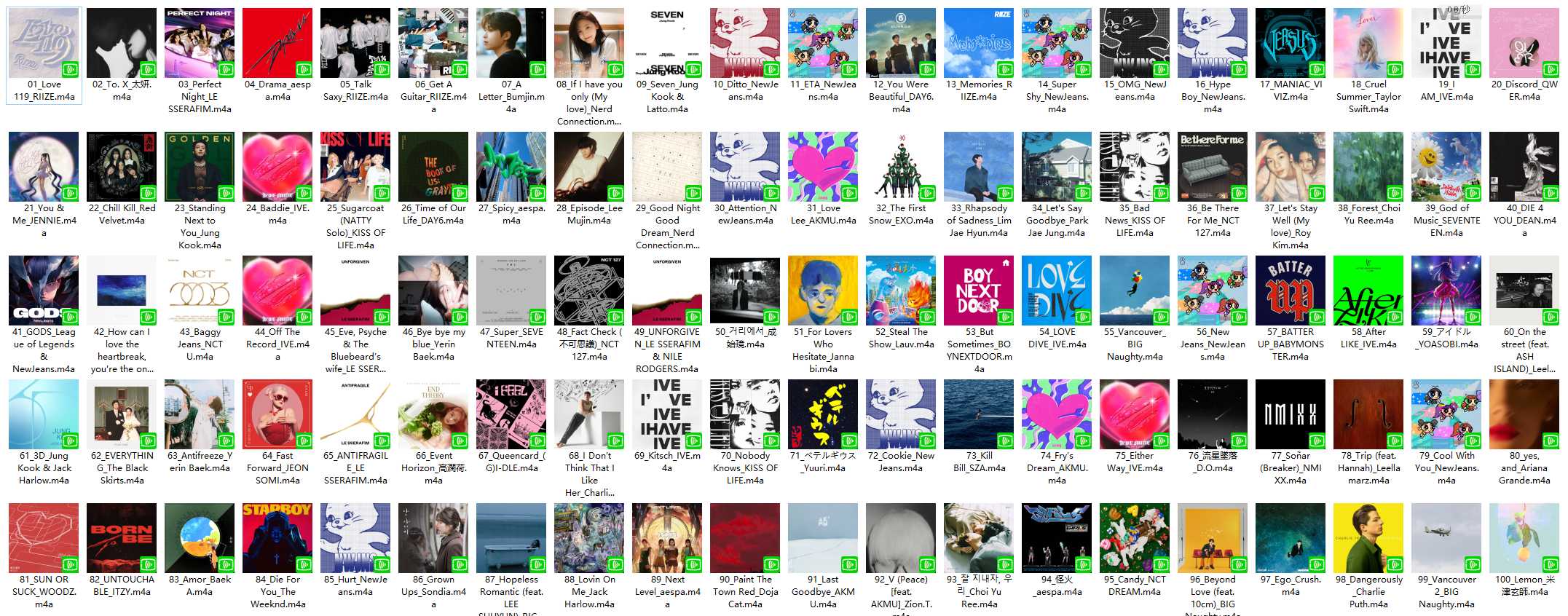 【AAC】Apple Music Top 100：韩国（2024-01-13）