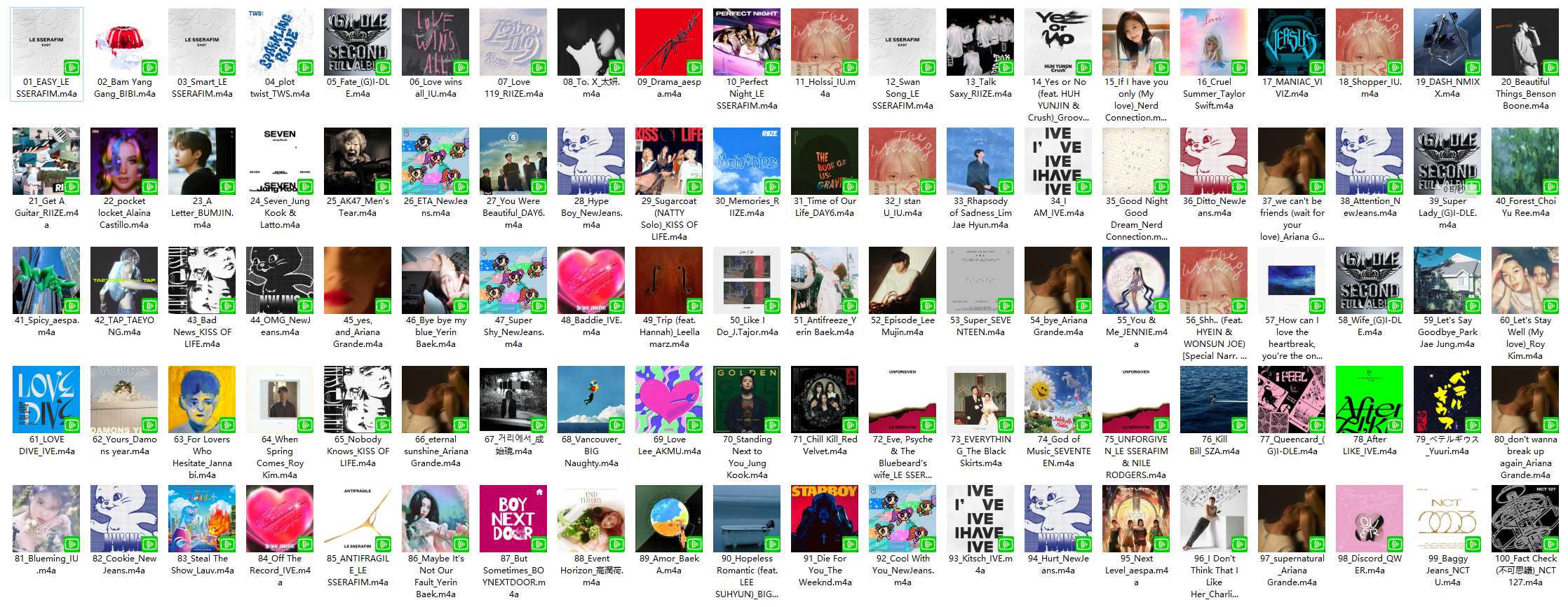 【AAC】Apple Music Top 100：韩国（2024-03-11）