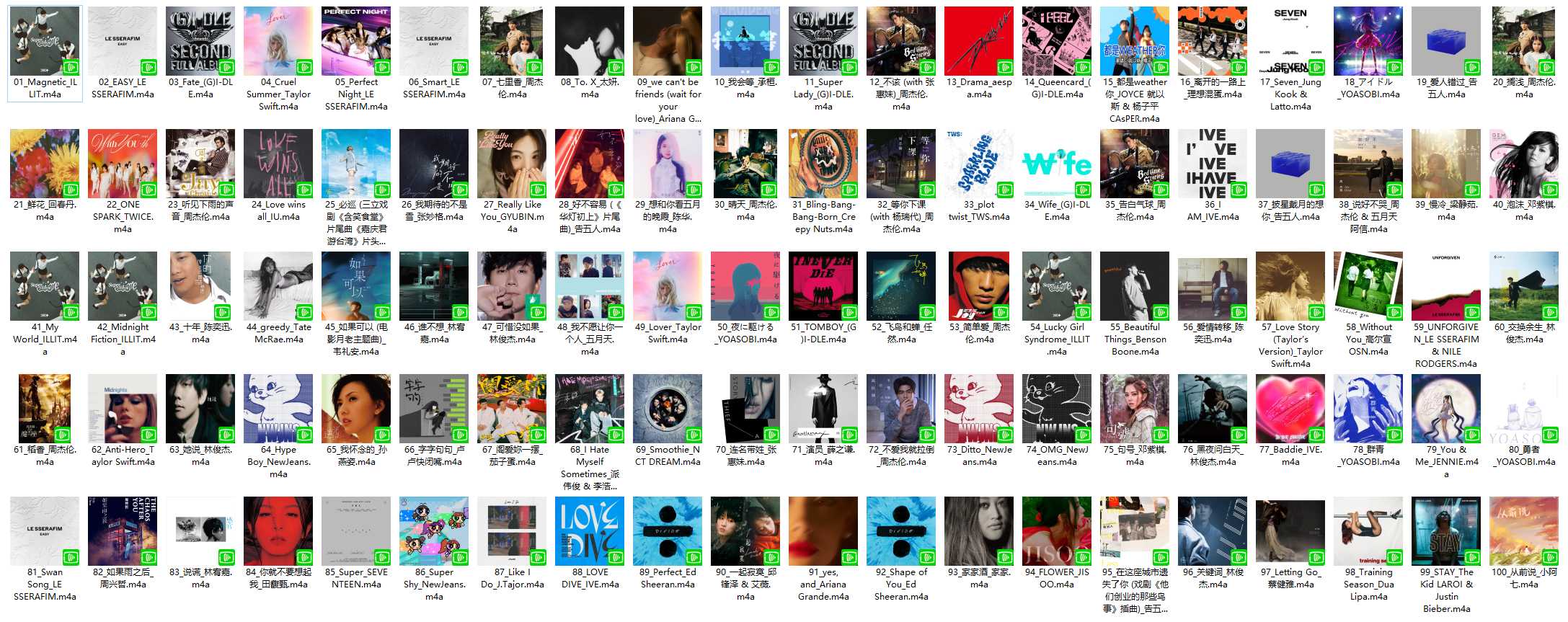 【AAC】Apple Music Top 100：台湾（2024-03-27）