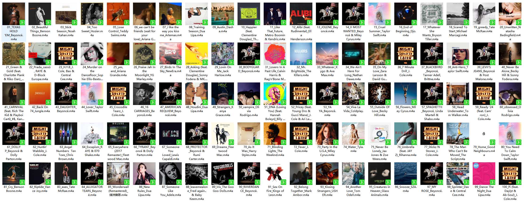 【AAC】Apple Music Top 100：英国（2024-04-08）