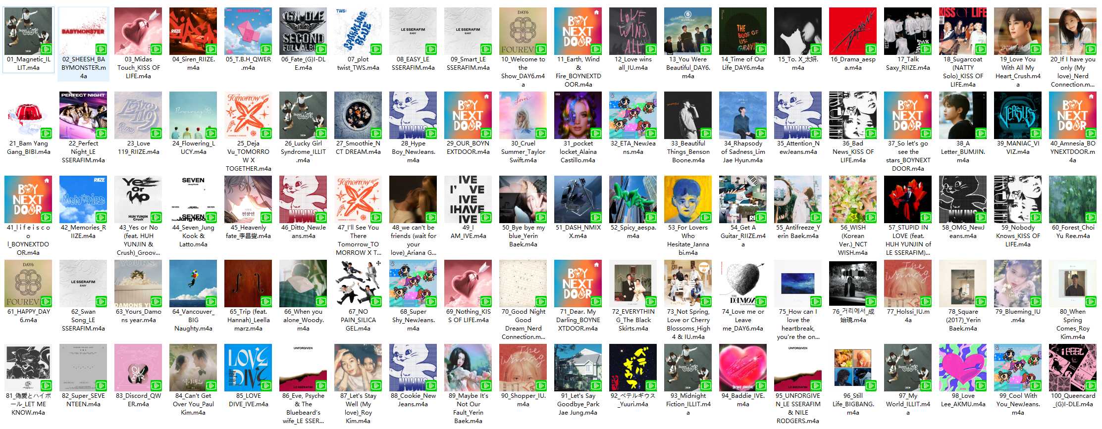【AAC】Apple Music Top 100：韩国（2024-04-17）